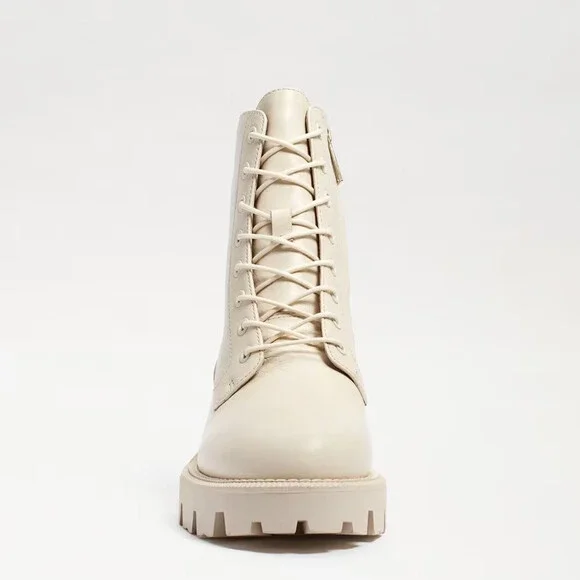 Sam Edelman Garret EC0226074 Boot Women 6.5 Ivory Leather Platform Combat ZAP414 - Picture 4 of 14